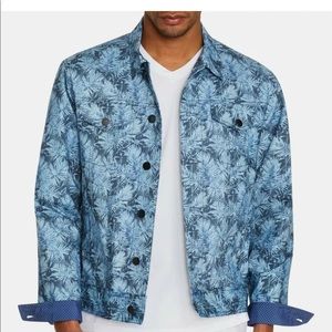 Tallia sport blue leaf trucker jacket NWT XL